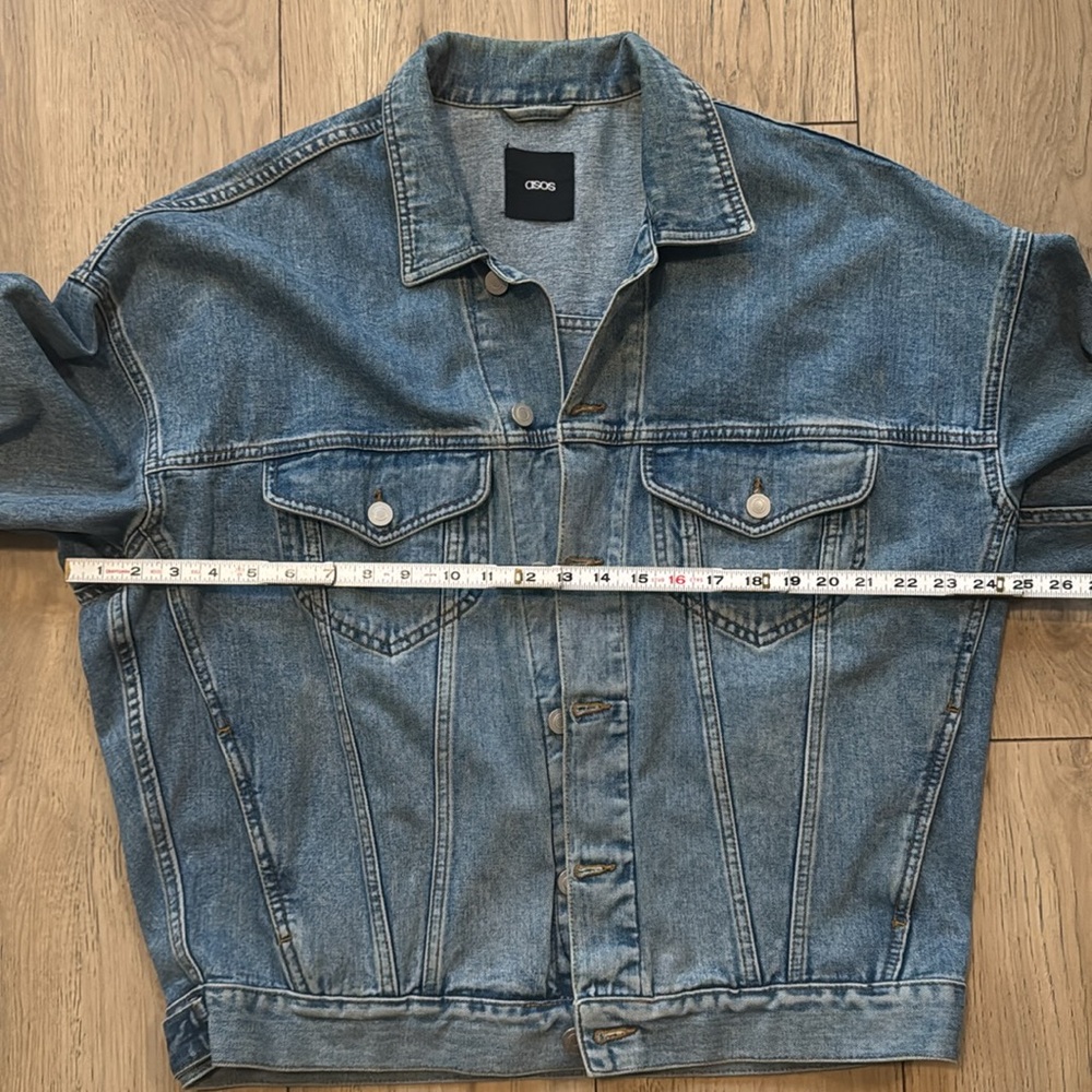ASOS Oversize 90s Blue Demin Jean Jacket Women’s Medium - Picture 5 of 10